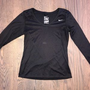 Black long sleeve nike drifit shirt